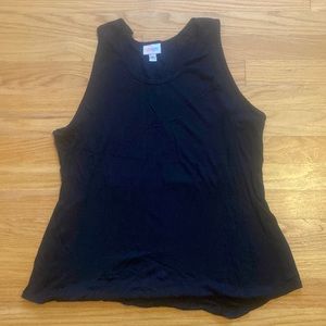 Lularoe Black Ribbed Tank Top